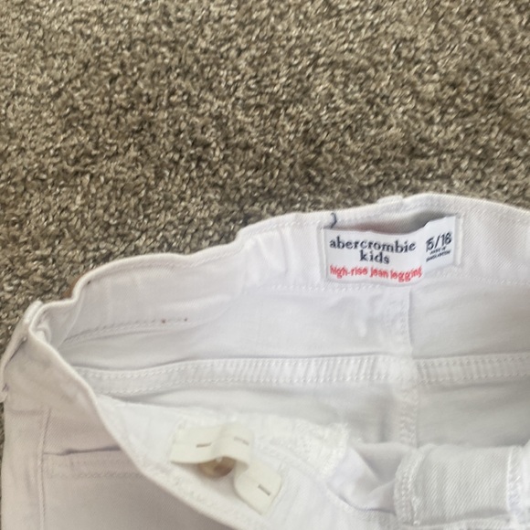 Abercrombie & Fitch high rise jean Jeggings adjustable waist in white size 15/16 - Picture 6 of 12